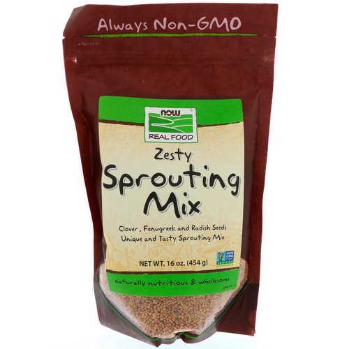 Now Foods, Real Food, Zesty Sprouting Mix, 16 oz (454 g) فوائد