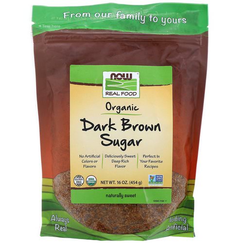 Now Foods, Real Foods, Organic Dark Brown Sugar, 16 oz (454 g) فوائد