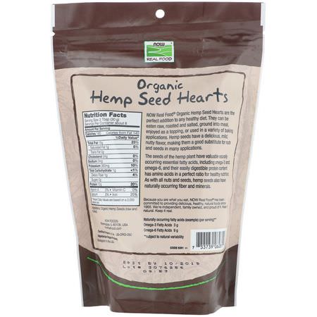 Now Foods, Real Foods, Organic Hemp Seed Hearts, 8 oz (227 g):بذ,ر القنب