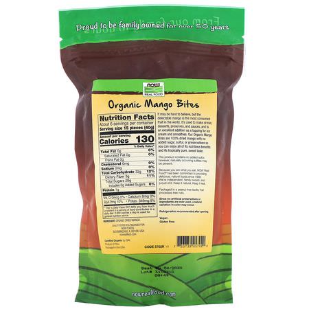 Now Foods, Real Foods, Organic Mango Bites, 8 oz (227 g):مانج, س,برف,د