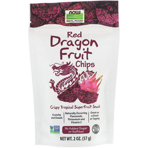 Now Foods, Real Foods, Red Dragon Fruit Chips, 2 oz (57 g) فوائد