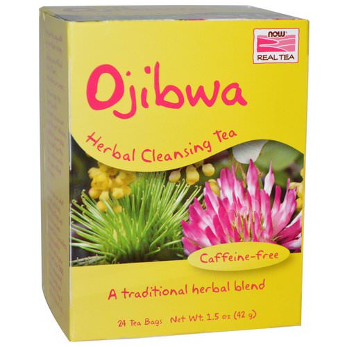 Now Foods, Real Tea, Ojibwa, Caffeine-Free, 24 Tea Bags, 1.5 oz (42 g) فوائد