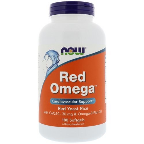 Now Foods, Red Omega, Red Yeast Rice with CoQ10, 30 mg, 180 Softgels فوائد