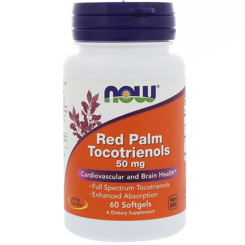 Now Foods, Red Palm Tocotrienols, 50 mg, 60 Softgels فوائد