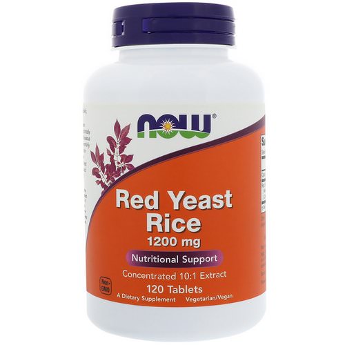 Now Foods, Red Yeast Rice, 1200 mg, 120 Tablets فوائد