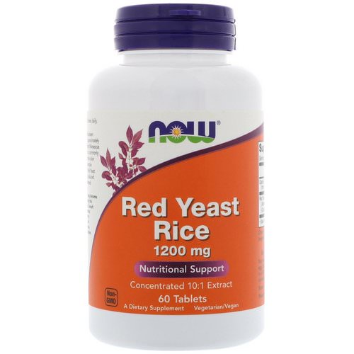 Now Foods, Red Yeast Rice, 1200 mg, 60 Tablets فوائد