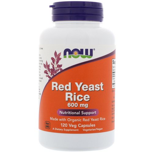 Now Foods, Red Yeast Rice, 600 mg, 120 Veg Capsules فوائد