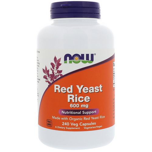 Now Foods, Red Yeast Rice, 600 mg, 240 Veg Capsules فوائد