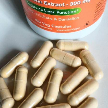 Now Foods, Silymarin, Milk Thistle Extract with Artichoke & Dandelion, Double Strength, 300 mg, 100 Veg Capsules