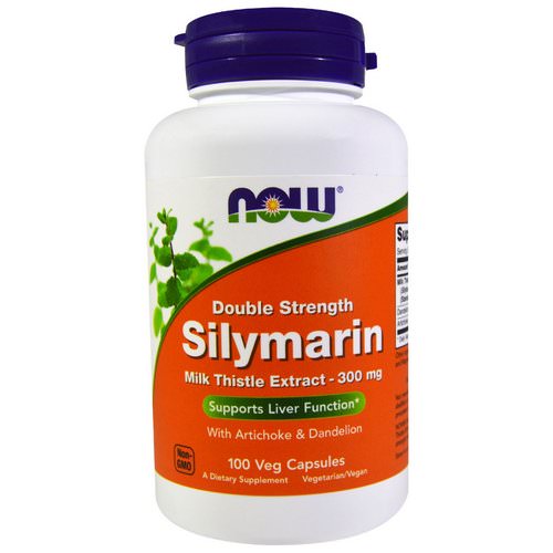Now Foods, Silymarin, Milk Thistle Extract with Artichoke & Dandelion, Double Strength, 300 mg, 100 Veg Capsules فوائد