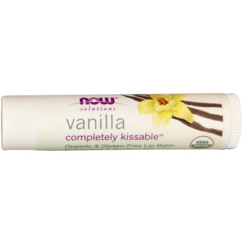 Now Foods, Solutions, Completely Kissable Lip Balm, Vanilla, 0.15 oz (4.25 g) فوائد
