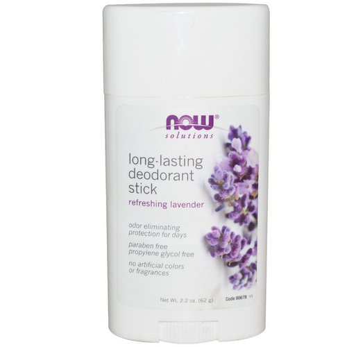 Now Foods, Solutions, Long-Lasting Deodorant Stick, Refreshing Lavender, 2.2 oz (62 g) فوائد