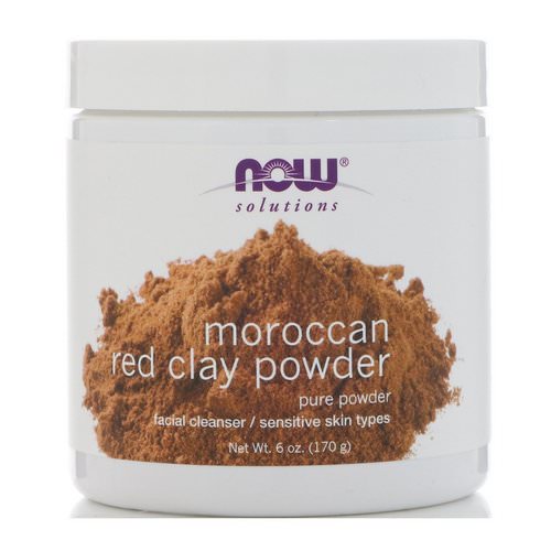 Now Foods, Solutions, Moroccan Red Clay Powder, 6 oz (170 g) فوائد