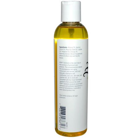 Now Foods, Solutions, Refreshing Vanilla Citrus Massage Oil, 8 fl oz (237 ml):زيت التدليك,زي,ت التدليك
