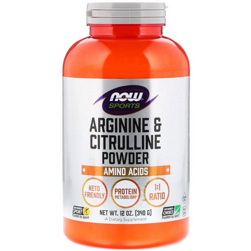 Now Foods, Sports, Arginine & Citrulline Powder, 12 oz (340 g) فوائد