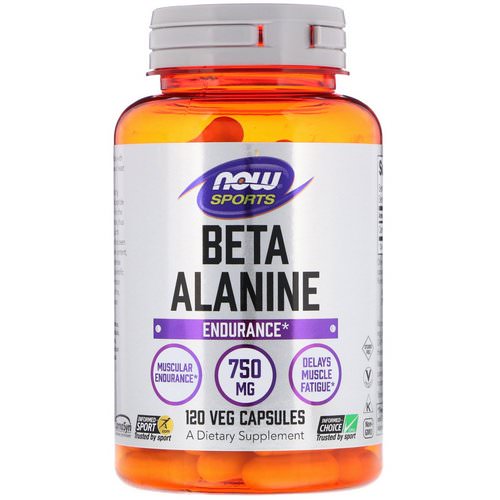 Now Foods, Sports, Beta-Alanine, Endurance, 750 mg, 120 Veg Capsules فوائد