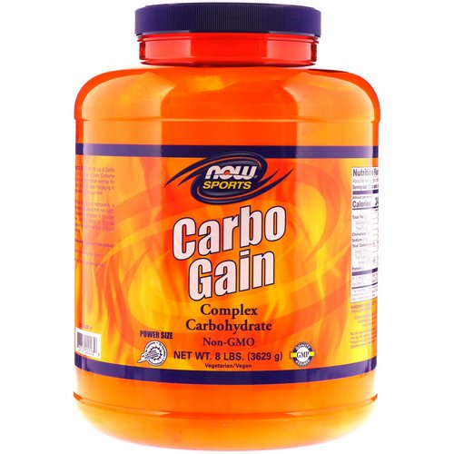 Now Foods, Sports, Carbo Gain, 8 lbs (3629 g) فوائد