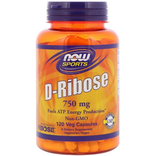 Now Foods, Sports, D-Ribose, 750 mg, 120 Veg Capsules فوائد