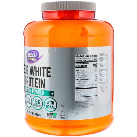 Now Foods, Sports, Egg White Protein Powder, 5 lbs (2268 g):بر,تين البيض, بر,تين الحي,ان