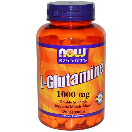 Now Foods, Sports, L-Glutamine, Double Strength, 1,000 mg, 120 Capsules فوائد