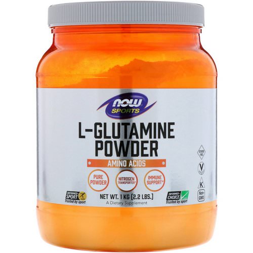 Now Foods, Sports, L-Glutamine Powder, 2.2 lbs (1 kg) فوائد