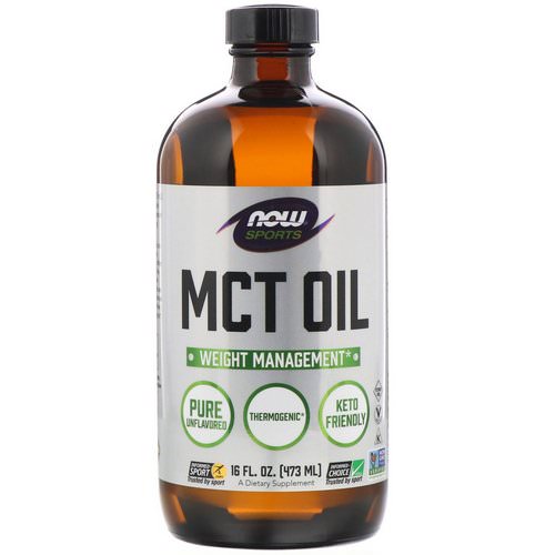 Now Foods, Sports, MCT Oil, Unflavored, 16 fl oz (473 ml) فوائد