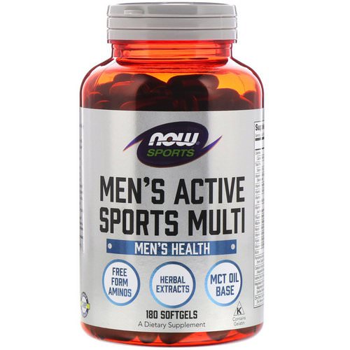 Now Foods, Sports, Men's Active Sports Multi, 180 Softgels فوائد