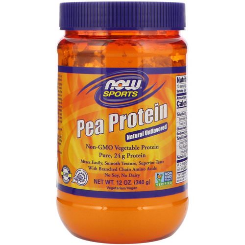Now Foods, Sports, Pea Protein, Natural Unflavored, 12 oz (340 g) فوائد