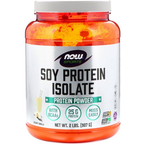 Now Foods, Sports, Soy Protein Isolate, Creamy Vanilla, 2 lbs (907 g) فوائد