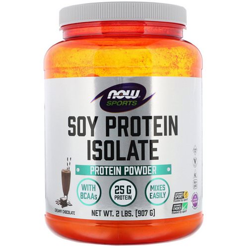 Now Foods, Sports, Soy Protein Isolate, Creamy Chocolate, 2 lbs (907 g) فوائد