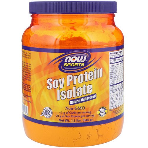 Now Foods, Sports, Soy Protein Isolate, Natural Unflavored, 1.2 lbs (544 g) فوائد