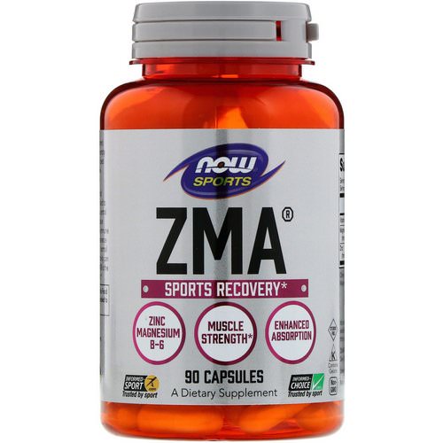 Now Foods, Sports, ZMA, Sports Recovery, 90 Capsules فوائد