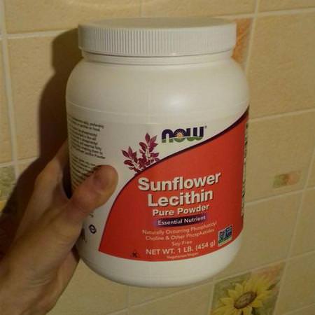 Now Foods, Sunflower Lecithin, Pure Powder, 1 lb (454 g)