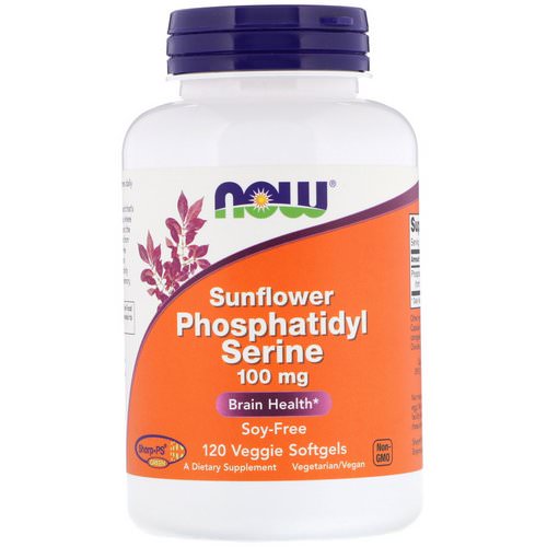 Now Foods, Sunflower Phosphatidyl Serine, 100 mg, 120 Veggie Softgels فوائد
