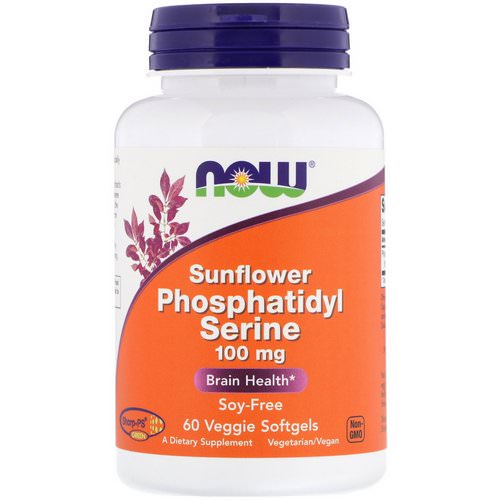 Now Foods, Sunflower Phosphatidyl Serine, 100 mg, 60 Veggie Softgels فوائد