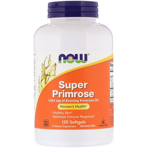 Now Foods, Super Primrose, Evening Primrose Oil, 1300 mg, 120 Softgels فوائد