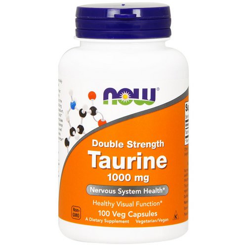 Now Foods, Taurine, Double Strength, 1,000 mg, 100 Veg Capsules فوائد