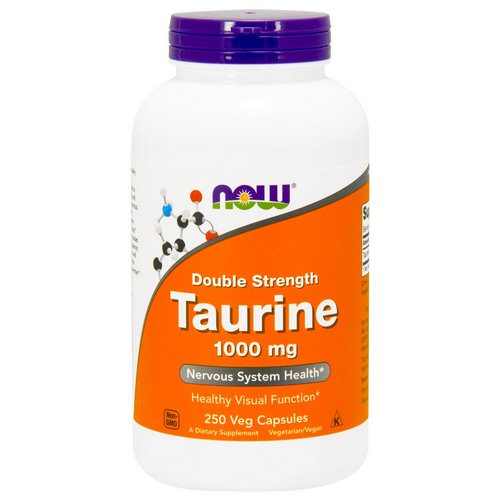 Now Foods, Taurine, Double Strength, 1,000 mg, 250 Veg Capsules فوائد