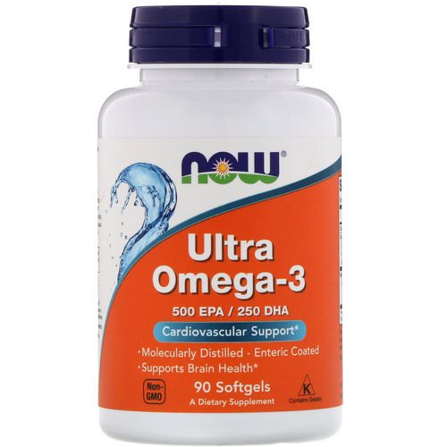 Now Foods, Ultra Omega-3, 500 EPA/250 DHA, 90 Softgels فوائد