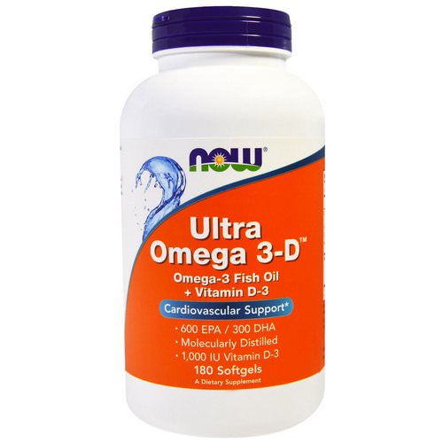 Now Foods, Ultra Omega 3-D, 600 EPA/300 DHA, 180 Softgels فوائد