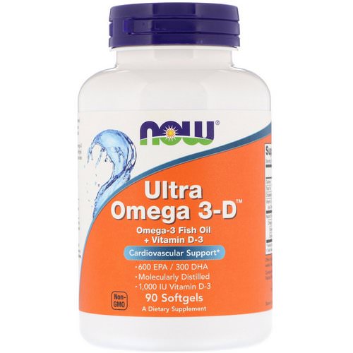 Now Foods, Ultra Omega 3-D, 90 Softgels فوائد