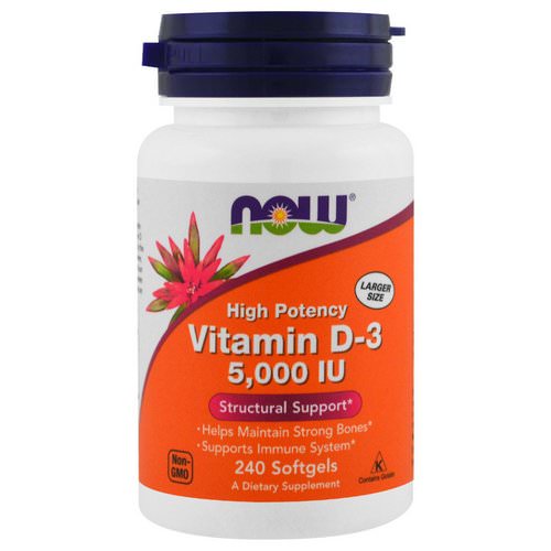 Now Foods Vitamin D 3 High Potency 5 000 Iu 240 Softgels D3 Cholecalciferol فيتامين D