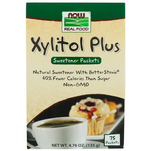 Now Foods, Xylitol Plus, 75 Packets, 4.76 oz (135 g) فوائد