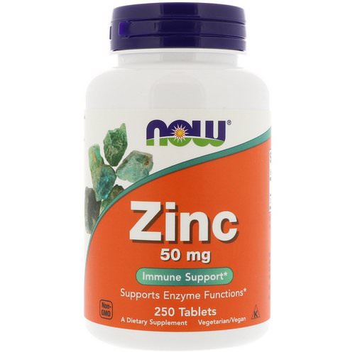 Now Foods, Zinc, 50 mg, 250 Tablets فوائد