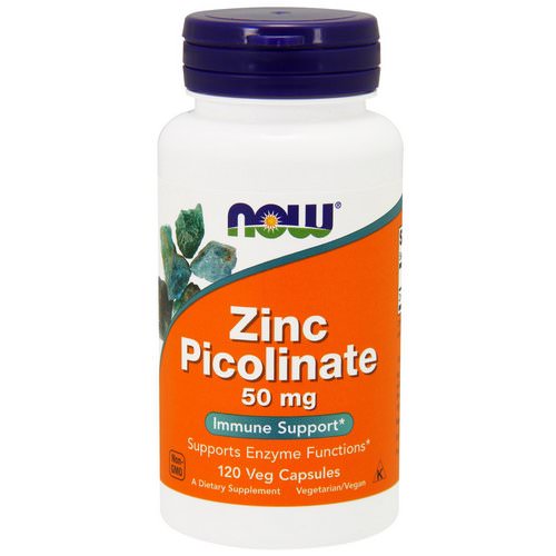 Now Foods, Zinc Picolinate, 50 mg, 120 Veg Capsules فوائد