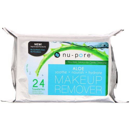 Nu-Pore, Aloe Makeup Remover, 24 Towelettes فوائد
