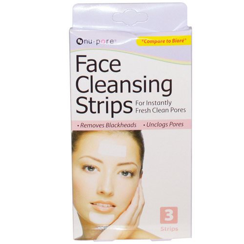 Nu-Pore, Face Cleansing Strips, 3 Strips فوائد
