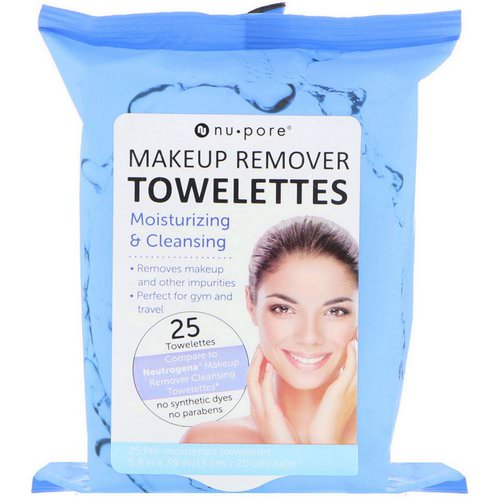 Nu-Pore, Makeup Remover Towelettes, 25 Towelettes فوائد