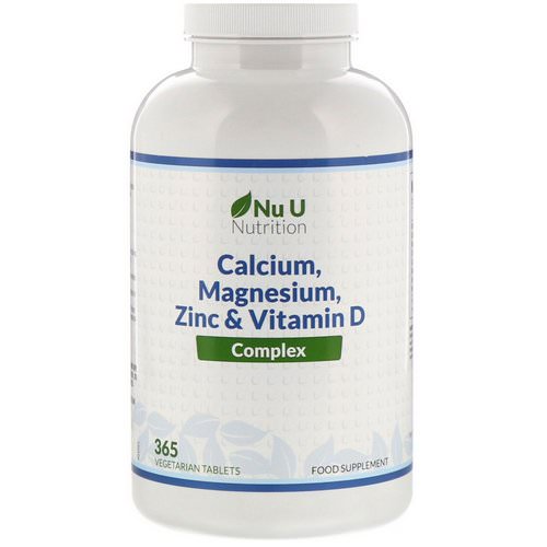 Nu U Nutrition, Calcium, Magnesium, Zinc & Vitamin D Complex, 365 Vegetarian Tablets فوائد