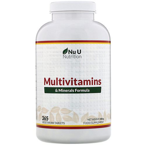 Nu U Nutrition, Multivitamins & Minerals Formula, 365 Vegetarian Tablets فوائد